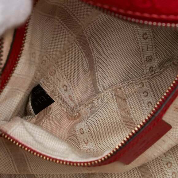 Gucci GG embossed handbag/shoulder bag, 2-way, 354224, red leather, women's. - Picture 9 of 16